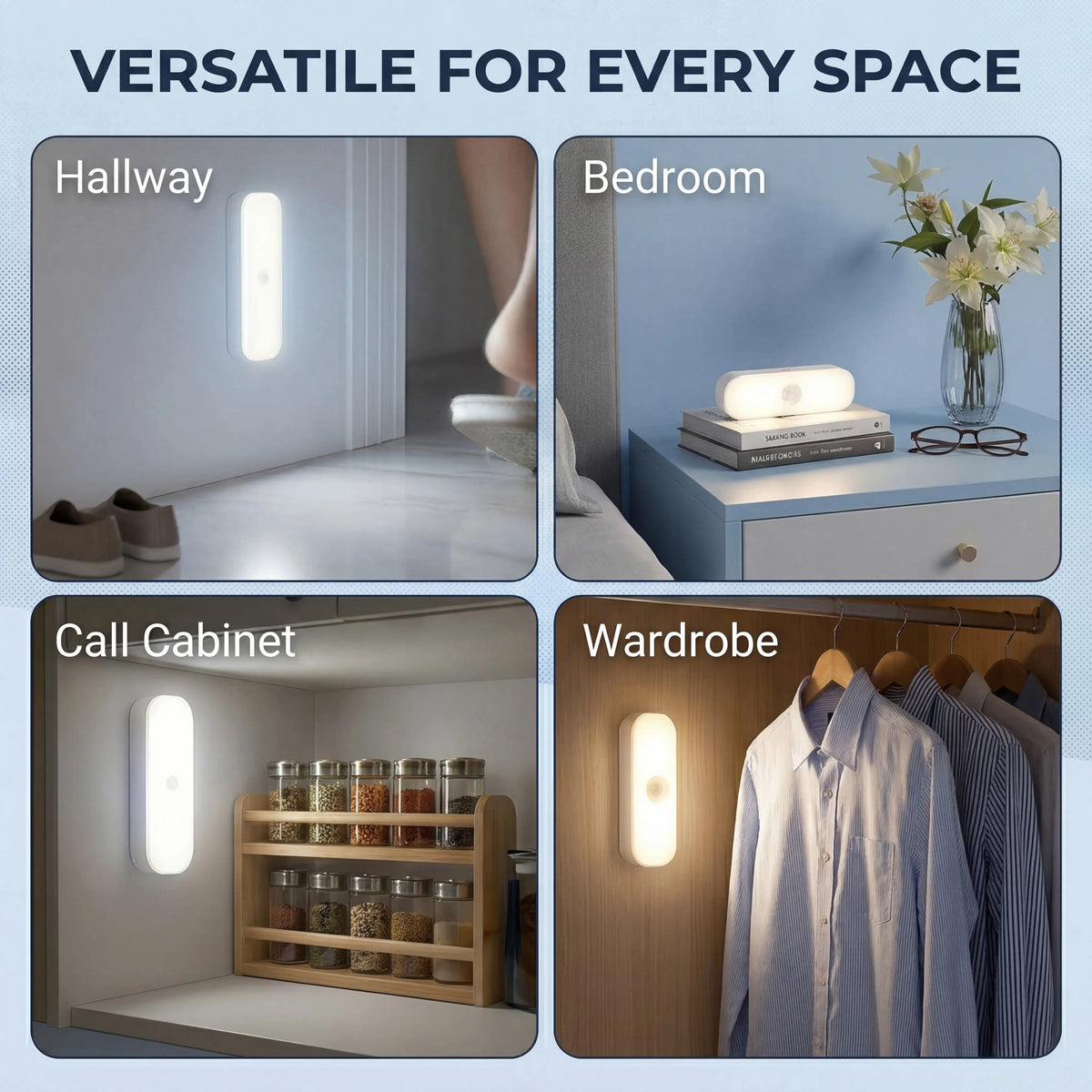 Under Cabinet Lights,Motion Sensor Night Light Indoor, USB Rechargeable Light,Magnetic Installation Dimmable Lights for Kitchen,Wardrobe,Pantry, Closet,Bathroom,Stairs,Sink Cabinet,Garage,#Summervibes