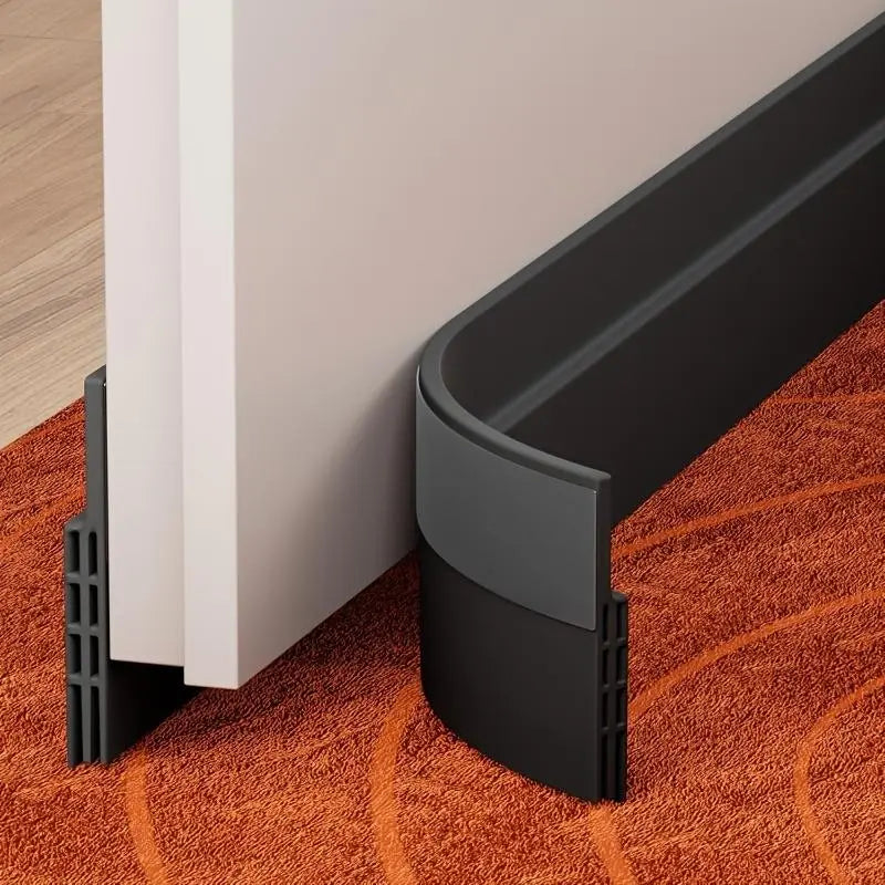 Adjustable Door Draft Stopper, Adjustable Design, Blocks Drafts, Silicone Seal Weatherproofing, Fits Bottom Doors, Indoor Outdoor Use, Blocks Air Noise Air Conditioning Leaks
