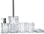 Clear Acrylic Bathroom Accessory Set, 5 Pcs Bathroom Accessories Set with Lotion Dispenser,Soap Dish,Tumbler,Toothbrush Holder,Toilet Brush Set, Elegant Bathroom Decor and Housewarming Gift Set