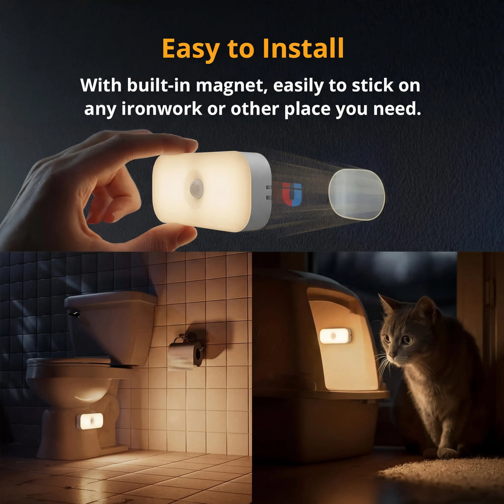 Under Cabinet Lights,Motion Sensor Night Light Indoor, USB Rechargeable Light,Magnetic Installation Dimmable Lights for Kitchen,Wardrobe,Pantry, Closet,Bathroom,Stairs,Sink Cabinet,Garage,#Summervibes