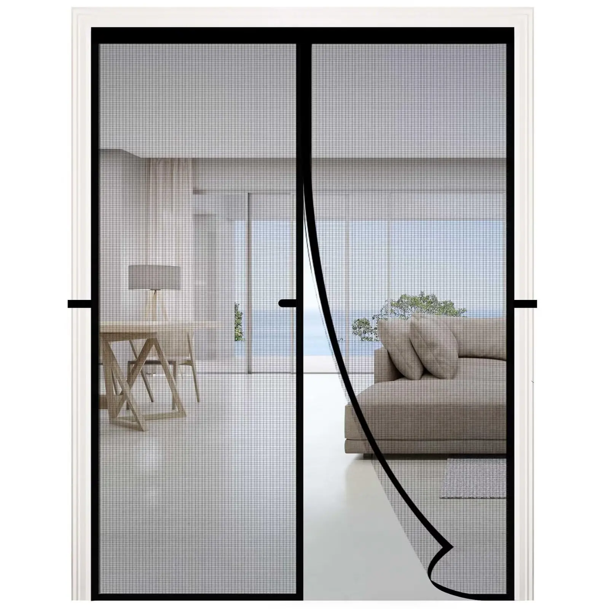 2026 New Self-Sealing Heavy-Duty Mesh Partition, Screen Door, Hands-Free Design, Bug-Proof & Pet/Kid-Friendly, Available in Three Sizes