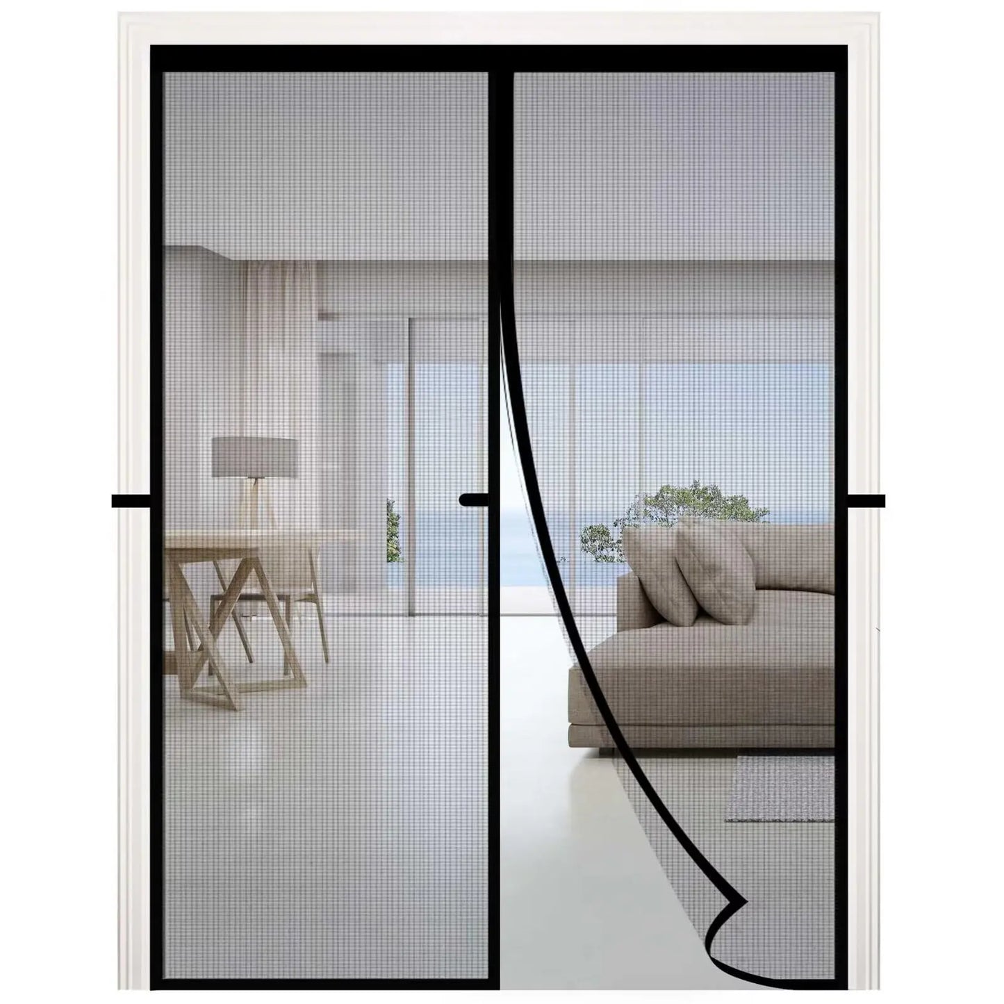 2026 New Self-Sealing Heavy-Duty Mesh Partition, Screen Door, Hands-Free Design, Bug-Proof & Pet/Kid-Friendly, Available in Three Sizes