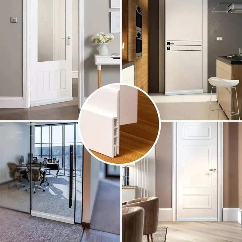 Adjustable Door Draft Stopper, Adjustable Design, Blocks Drafts, Silicone Seal Weatherproofing, Fits Bottom Doors, Indoor Outdoor Use, Blocks Air Noise Air Conditioning Leaks