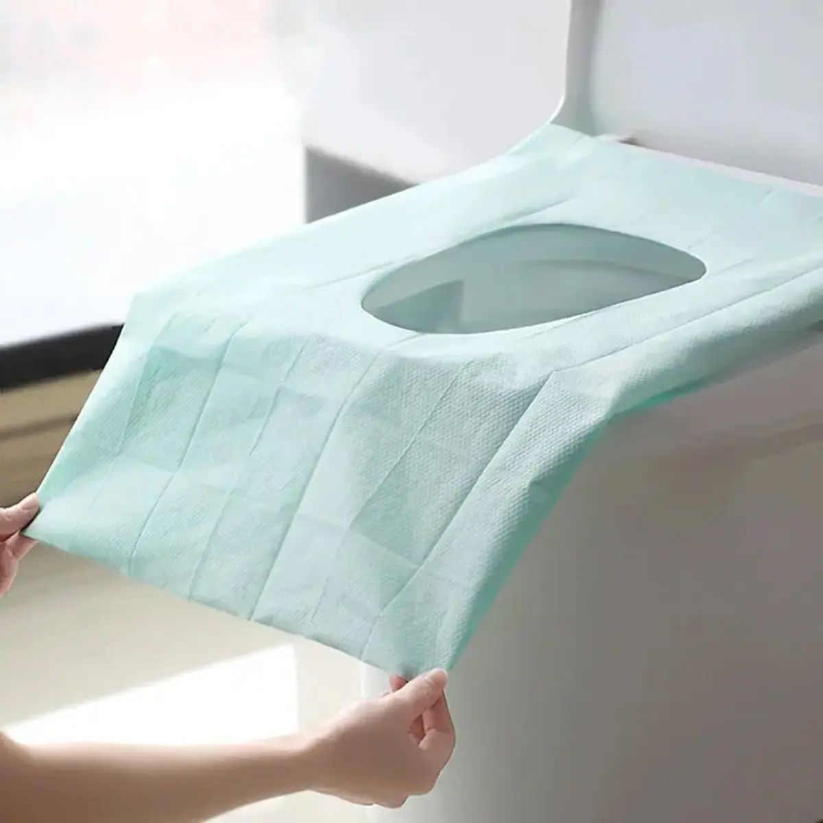 30 Pack Disposable Toilet Seat Covers – Waterproof Non-Slip 16X24In Portable Toilet Protectors, Individually Wrapped