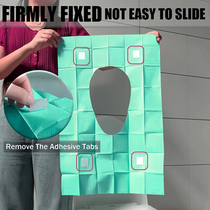 30 Pack Disposable Toilet Seat Covers – Waterproof Non-Slip 16X24In Portable Toilet Protectors, Individually Wrapped