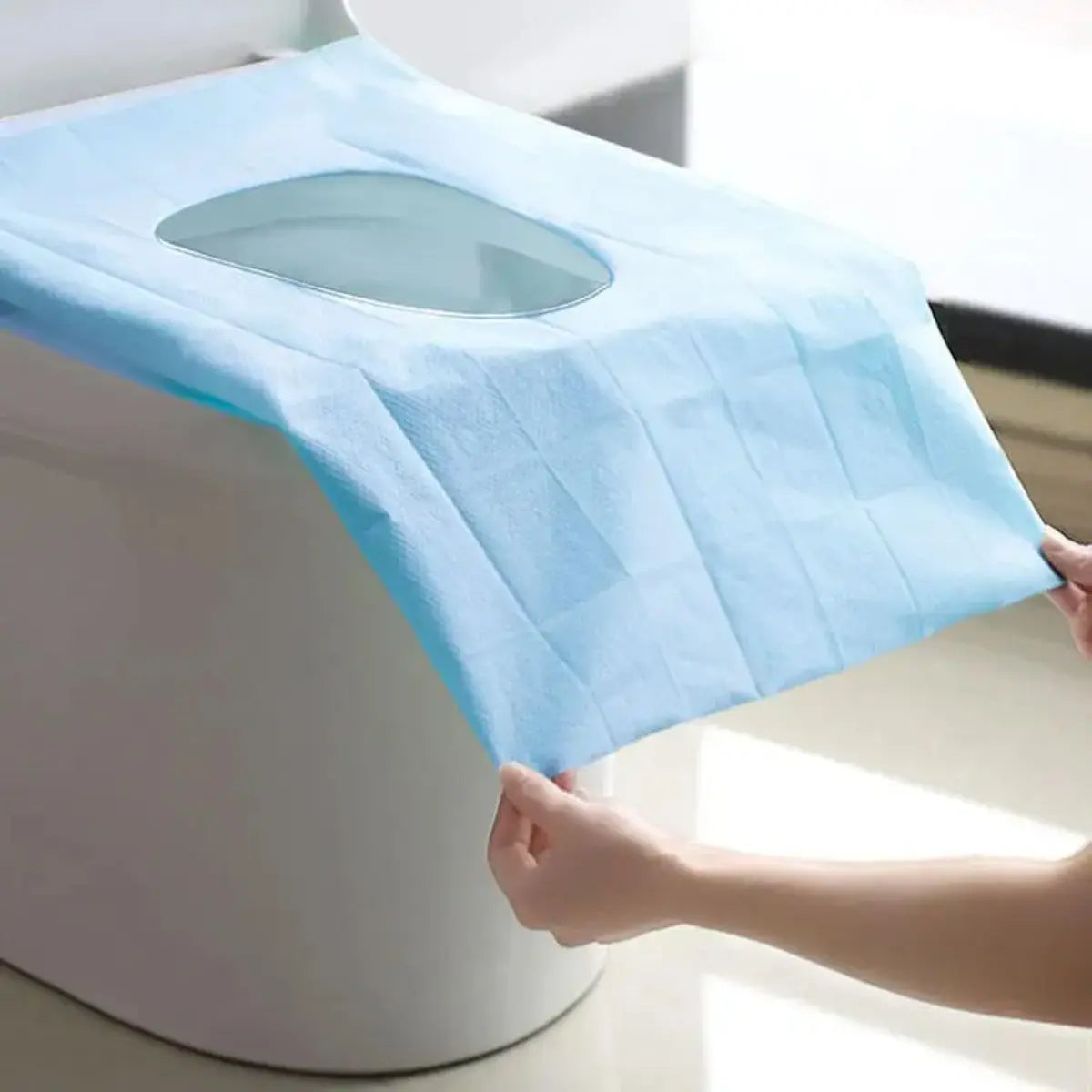 30 Pack Disposable Toilet Seat Covers – Waterproof Non-Slip 16X24In Portable Toilet Protectors, Individually Wrapped